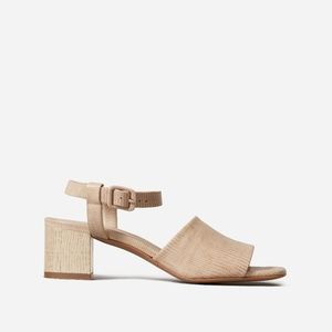 Everlane Block Heel Sandal in Sand Lizard 5.5